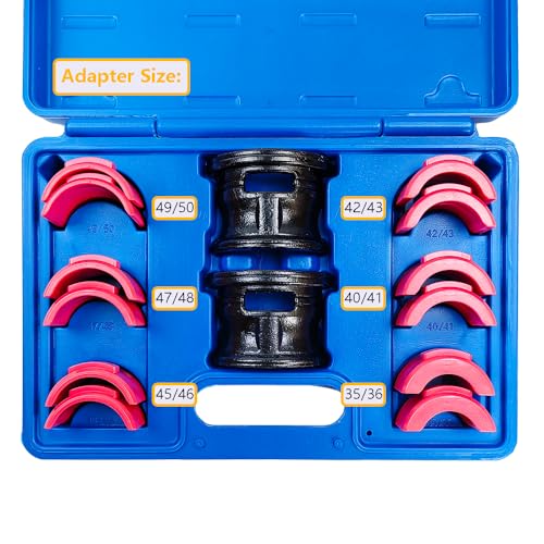 Universal Motorcycle Bike Fork Seal Driver Tool Kit 14PCS Fork Seal Installer Driver Removal Tool Set | Fit for 35/36 40/41 42/43 45/46 47/48 49/50mm (35-50mm) Upside Down Front Forks