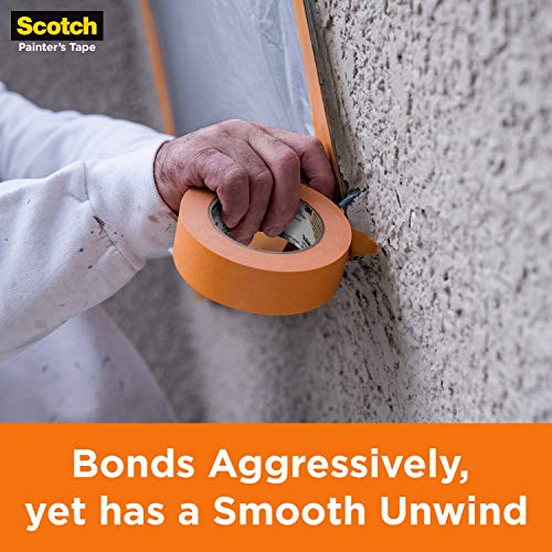 Scotch Heavy Duty Painter's Tape, 9 Rolls, 0.94 in x 60.1 yd, for Use On Vinyl, Carpet, Metal, & Plastic, Indoor & Outdoor Masking Tape, Bonds Aggressively, 3-Day Clean Removal (2020+-24AP9) - size: 0.94" Width, style: 9 rolls