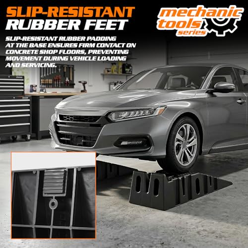 MoNiBloom Car Ramps Set of 2, Heavy-Duty 2.5 Ton (5000 lb)