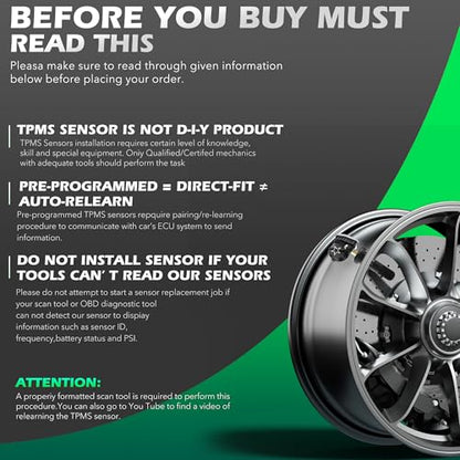 CDWTPS TPMS Sensor, Pre-Programmed Tire Pressure Monitoring Sensor - size: 13598771 one sensor