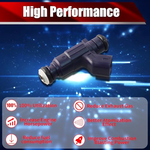 Set of 6 Fuel Injectors 0280156300 FJ990 12602411 Replacement - size: FJ990