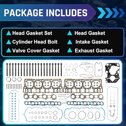 6.4 Head Gasket Set w/Head Bolts Fit For Ford 08-10 HS26565PT - size: 6.4 Head Gasket Set w/Head Bolts