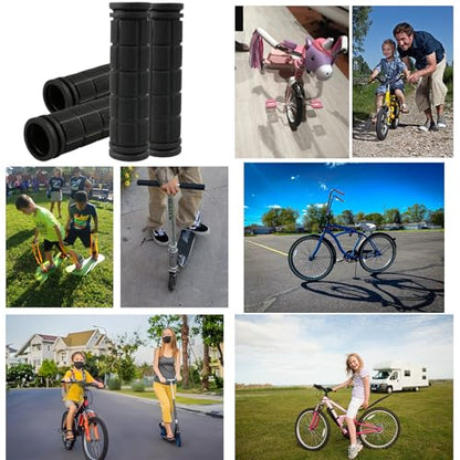 Bike Handlebar Grips 2 Pairs,Kids Non-Slip-Rubber Bicycle Handlebar Grips, Specialized Replacement Bike Grips for Beach Cruiser Scooter Foldable Mountain Bicycle Tricycle BMX MTB