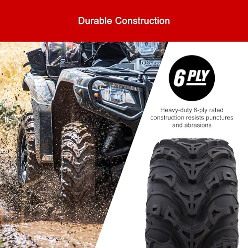 Tusk Mud Force ATV/UTV Tire Set – 26x9-12 Off-Road Utility Tires – Set of 2 - size: 26x9-12