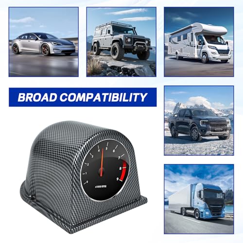 wuyaoyao Universal 2" 52mm Single Hole Dash Gauge Pod Holder, Carbon Fiber - color: Carbon Fiber, size: 1-Hole