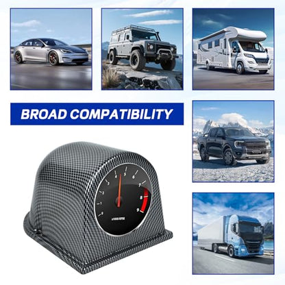 wuyaoyao Universal 2" 52mm Single Hole Dash Gauge Pod Holder, Carbon Fiber - color: Carbon Fiber, size: 1-Hole