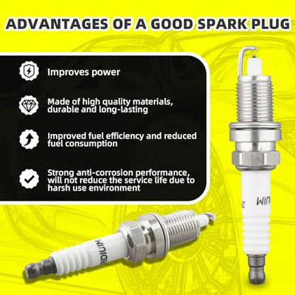 Ignition Distributor w/Cap & Rotor and 4 Iridium Spark Plugs with Wire Set Tune Up Kit 56041033 84-4495 Compatible with Dodge Dakota 1999-2002 Jeep TJ Wrangler 1998-2002 2.5L L4 - size: 84-4495