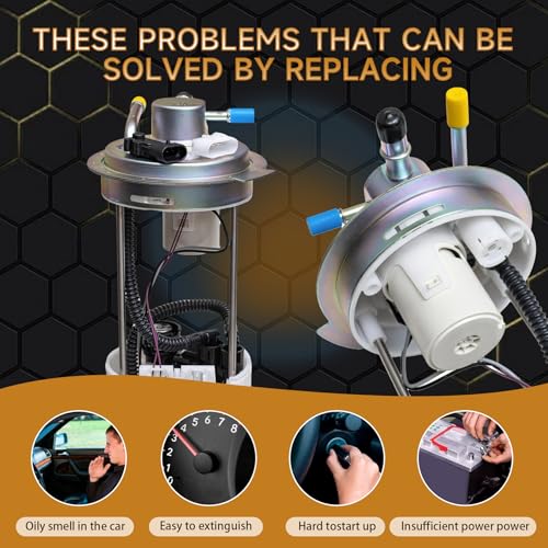 Electric Fuel Pump Replacement for 2004-2007 Chevy Silverado 1500/2500 & GMC Sierra 1500/2500 4.3L 5.3L 6.0L 8.1L V6 V8, OE# E3609M FG0340 with Sensor & Seal Ring - color: E3609M