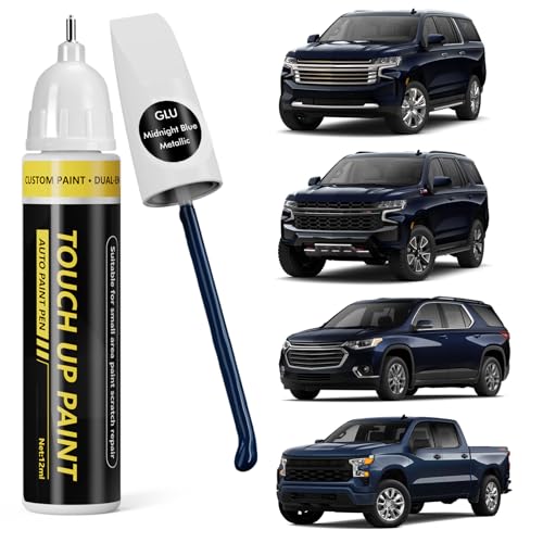 (Midnight Blue Metallic (GLU) Car Touch Up Paint for GMC - color: Midnight Blue Metallic (GLU) for 2025 Sierra/2024 Sierra/2023 Sierra/2025 Sierra EV/2025 YUKON & YUKON XL/2024 YUKON & YUKON XL/2026 HUMMER EV PICKUP/2025 HUMMER EV PICKUP/2024 HUMMER EV PI