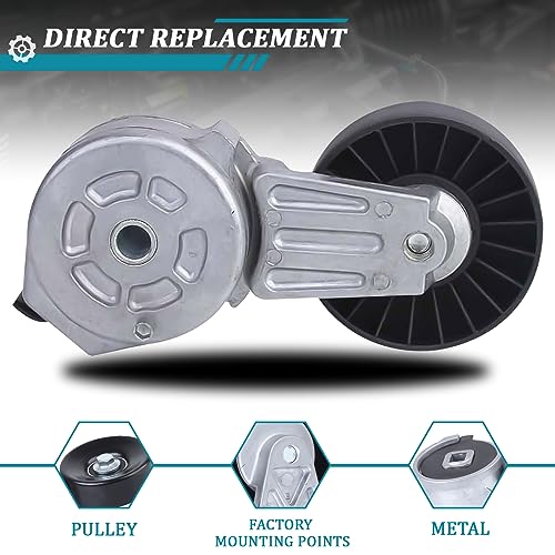 IRONTEK ‎38115 Belt Tensioner Assembly with Pulley Compatible for Ford Bronco E-150 Econoline E-150 Econoline Club Wagon E-250 Econoline #305224 49218 38001 89224 - size: 89224