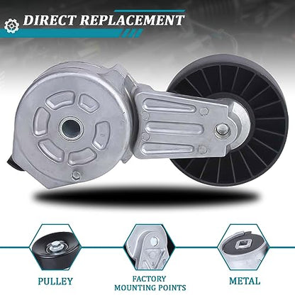 IRONTEK ‎38115 Belt Tensioner Assembly with Pulley Compatible for Ford Bronco E-150 Econoline E-150 Econoline Club Wagon E-250 Econoline #305224 49218 38001 89224 - size: 89224