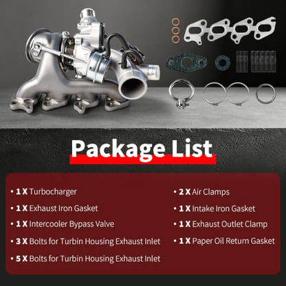 Turbo Charger Kit, Turbocharger with Gasket Compatible with Chevrolet Cruze/Cruze Limited/Sonic/Trax & Buick Encore, Replace# 55565353, 667-203 - size: Turbo with Hardware Kit