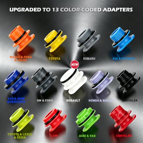 22-Piece Engine Oil Funnel Kit, Upgraded Magnetic Base, No-Spill Design - size: 22 PCS - New Version with Magnetic Funnel Base