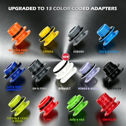 22-Piece Engine Oil Funnel Kit, Upgraded Magnetic Base, No-Spill Design - size: 22 PCS - New Version with Magnetic Funnel Base