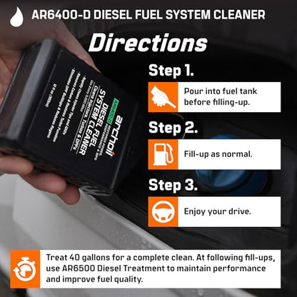 Archoil AR6400-D Diesel Fuel System Cleaner (Two Pack) - Cleans Injectors, Turbo & DPF - size: 12 Fl Oz (Pack of 2)