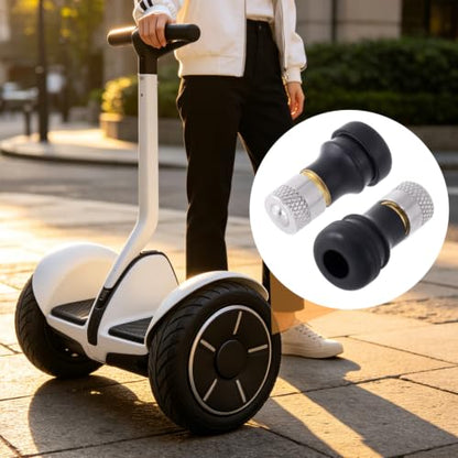 Tubeless Tire Valve Stems for Electric Scooter - color: Black, 6Pcs
