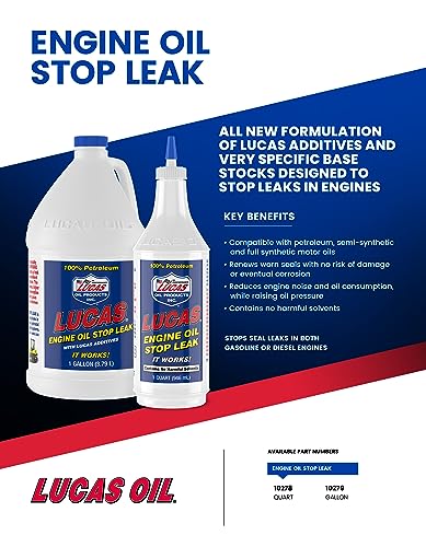 Lucas Oil 10279 Engine Oil Stop Leak - 1 Gallon - size: 1 Gallon (128 Ounces)