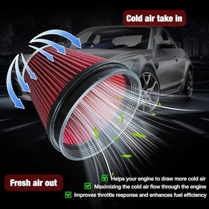 4'' LS Swap Cold Air Intake Kit Compatible with LS1 LS2 LSX LQ4 LQ9 Restomod Camaro Chevelle GTO Monte Carlo Caprice