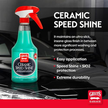 Griot's Garage Ceramic Speed Shine Detail Spray for Car Detailing, Provides a High-Gloss Finish and Extends Life of Coatings, 10945, 22 Fl Oz (Pack of 6)