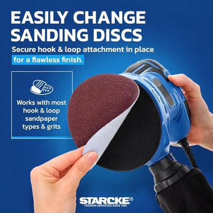 STARCKE 6 Inch PSA to Hook & Loop Conversion Pads 3-Pack 6 Hole - color: 6 Inch x 6 Hole
