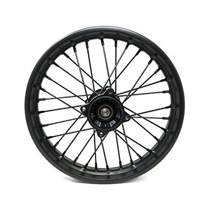 MYK Wheel Set, Front Rim 17"x1.6 Rear Rim 14"x1.85 - for Off Road Dirt Bikes Tao Tao DB17, Apollo, Coolster, SSR and others with 17" Front and 14" Rear Wheels