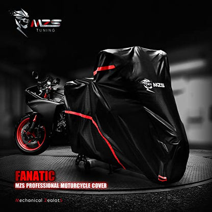 MZS Motorcycle Cover Waterproof Outdoor fits up to 96" Sport Bikes Cruiser - size: X-Large 96 inches