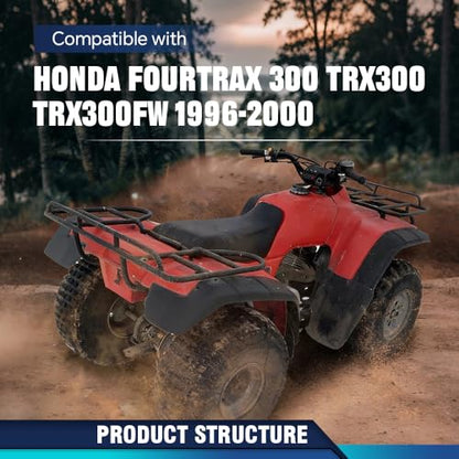 PIT66 Mud Flaps Fit Honda TRX300 FourTrax FW 1996-2000 - size: Fit Honda Honda FourTrax 300 TRX300 1996-2000