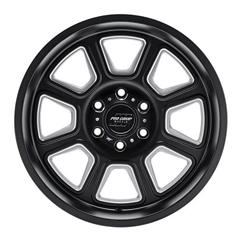 PRO COMP Alloys 5164-213647 Black Wheel with Alloy Steel (20 x 10. inches /6 x 135 mm, -18 mm Offset)