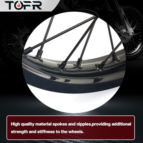 TOFR 19" Rear Wheel Rim for Kawasaki KX125 KX250 03-13 KX250F KX450F 06-21 - size: 19" Rear