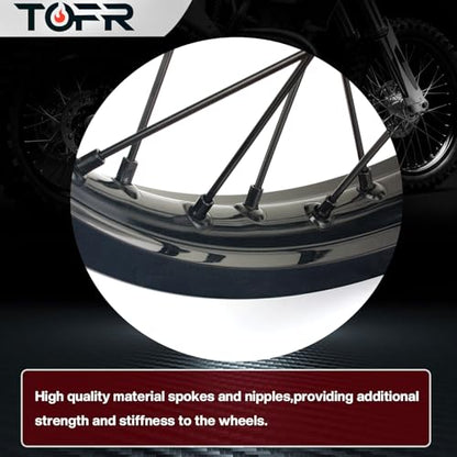 TOFR 19" Rear Wheel Rim for Kawasaki KX125 KX250 03-13 KX250F KX450F 06-21 - size: 19" Rear