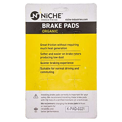 NICHE Front Rear Brake Pad for Harley-Davidson 44063-83D 43957-86F Organic - size: Organic