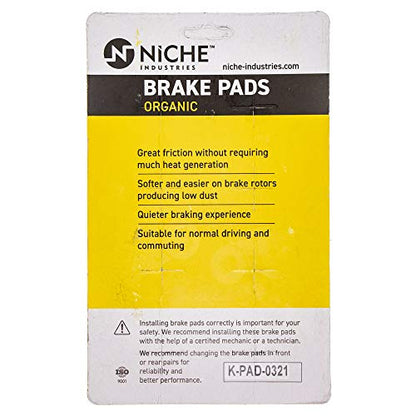 NICHE Front Rear Brake Pad for Harley-Davidson 44063-83D 43957-86F Organic - size: Organic