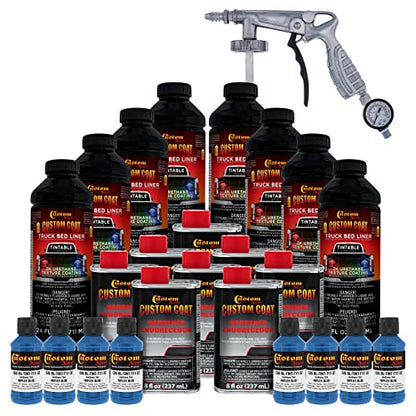 Custom Coat Reflex Blue Urethane Spray-On Truck Bed Liner Kit, 2 Gallon