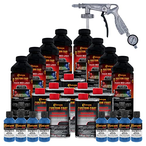 Custom Coat Reflex Blue Urethane Spray-On Truck Bed Liner Kit, 2 Gallon