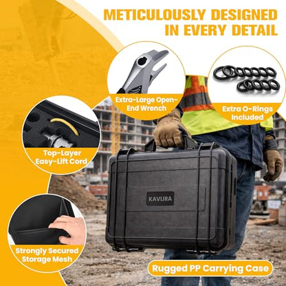 Hydraulic Pressure Test Kit for Excavator/Tractor & Heavy Equipment - size: 10000 PSI