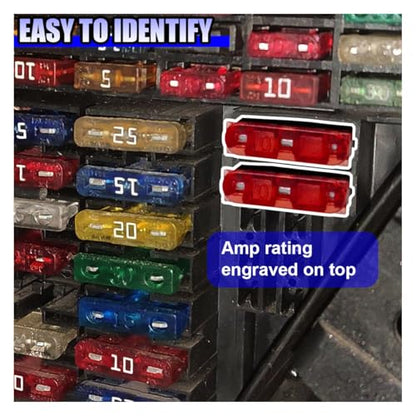 YoRise 20PCS AMP APT ATR Micro 3-Prong Car Blade Fuse (30A)
