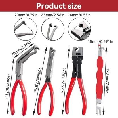 4PCS Electrical Disconnect Pliers for Cars, Auto Repair Pliers Tool Kit