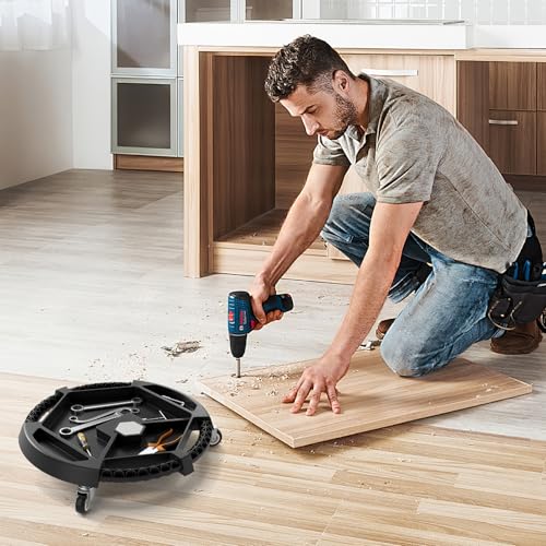 Goplus Rolling Tool Tray, Under Car Magnetic Moving Tray with 3 Swivel Casters, 30 LBS Capacity Caddy Tray, Tool Tray Creeper for Garage, Workshop, Automotive Repair, Mechanics - size: 19.5" x 19.5" x 4"