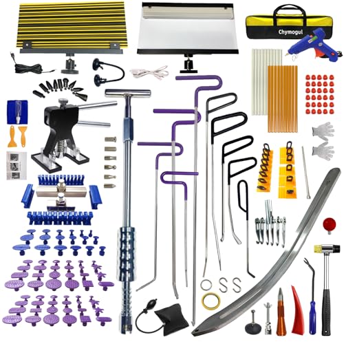 190pcs/set Auto Body Dent Repair Tools Kit,Car Dings Repair,Paintless Bodywork Dent Pulling Tool,Dent Puller Lifter,Multi-funtional Bridge Puller Tools Set (Whole Car Repair Tools Set)
