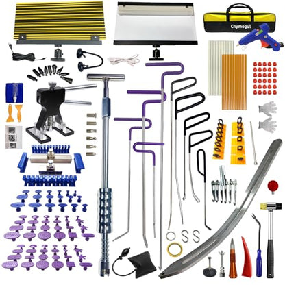 190pcs/set Auto Body Dent Repair Tools Kit,Car Dings Repair,Paintless Bodywork Dent Pulling Tool,Dent Puller Lifter,Multi-funtional Bridge Puller Tools Set (Whole Car Repair Tools Set)