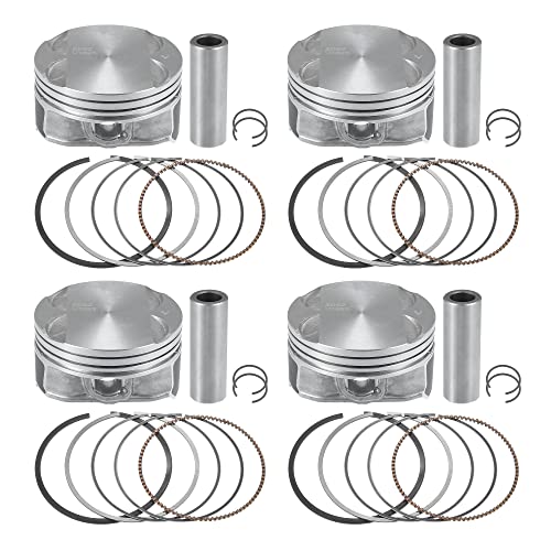 12578324 / Front/Engine Piston and Pin Assembly for Buick LaCrosse 2.4L 2010-2016 for Chevy Captiva 2012-2015 / Piston Rings Kit/Metal / 1 Set/Titanium Tone