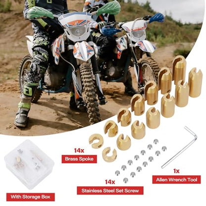 12 Pack Brass Motorcycle Wheel Weights Refill Kit - 6 Sizes