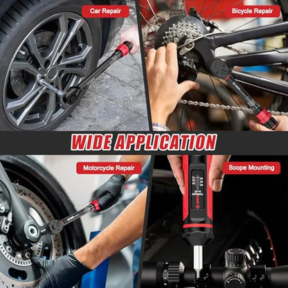 VANPO Torque Wrench Set, 1/4" 3/8" 1/2-Inch, for Bike, Motorcycle, Car - size: 1/2″3/8″1/4″ 7 PCS