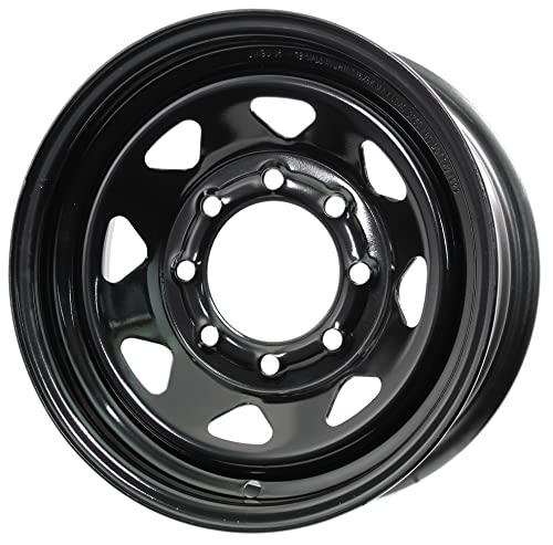 eCustomrim 2-Pack Trailer Wheel 16X6 16 Inch 8 Lug On 6.5 Black Spoke Rim