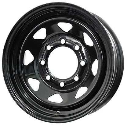 eCustomrim 2-Pack Trailer Wheel 16X6 16 Inch 8 Lug On 6.5 Black Spoke Rim