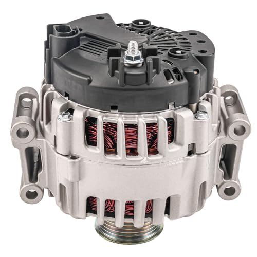 KAC Alternator Compatible With Audi for 2009-2017 Tiguan, CC 2008-2014 GTI 2012-2013 Jetta 2009-2016 Eos 2002-2009 A4 2008-2010 Jetta (Bosch Unit; 140 Amp) 11070N 12V CW 6-Groove Pulley - size: 11070N