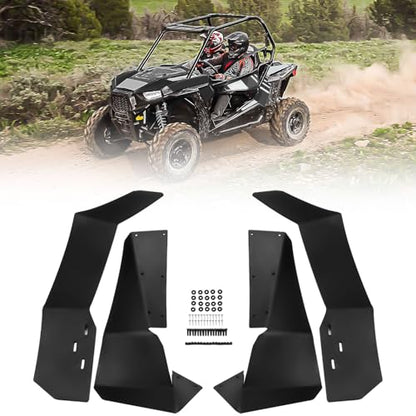 KEMIMOTO UTV Fender Flares 4PCS, Extended Mud Flap Guards Compatible with Polaris RZR S 900/S 1000/RZR 4 900 (2015-2020), Complete Front and Rear Set