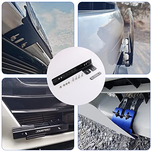 JDMSPEED Black Front Bumper License Plate Mount Bracket Relocator Holder Bar - color: Black
