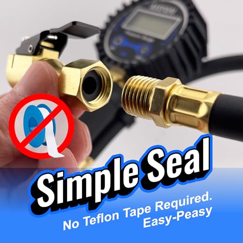 Chuck Mates Premium 1/4" NPT Quick-Connect Tire Chuck, Closed-Flow (2 Pack) - size: 2 Pack NPT Closed-Type