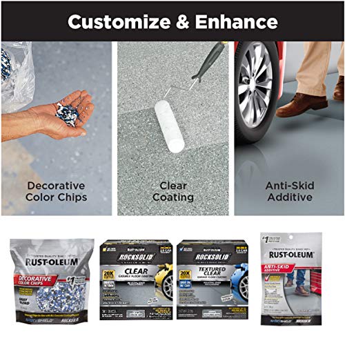 RockSolid Garage Floor Coating Kit, Mocha, 2.5 Car Kit - color: Mocha, size: 2.5 Car